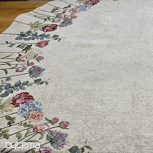 Runde Wandteppich-Tischdecke FLORES TIME