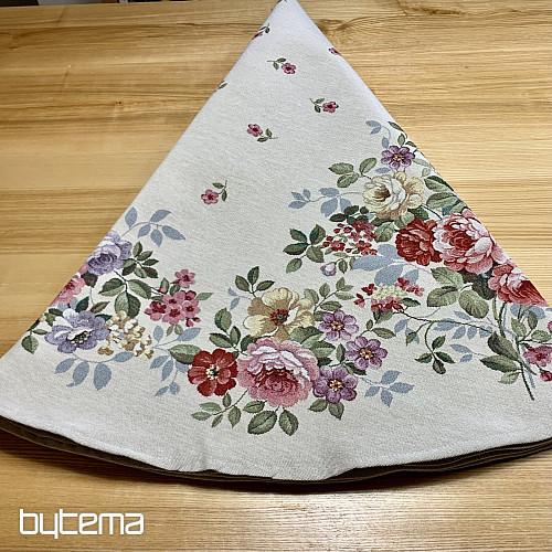 Runde Wandteppich-Tischdecke FLORES TIME