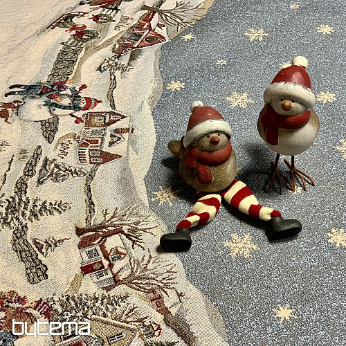 Weihnachtlicher Wandteppich-Tischdecke rund FROHE WEIHNACHTEN