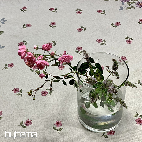 Runde Gobelin-Tischdecke BOUQUET BORDURA