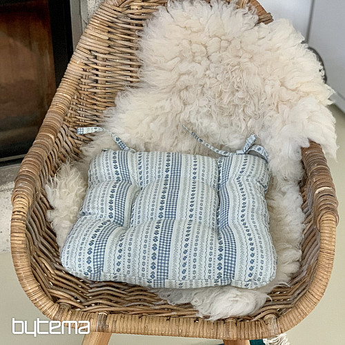 Sitzkissen Toscana Valery Riga, gestreift blau