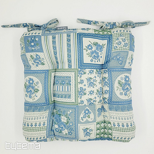 TOSCANA VALERY PATCHWORK-KISSEN blau