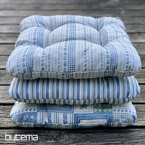 TOSCANA VALERY PATCHWORK-KISSEN blau