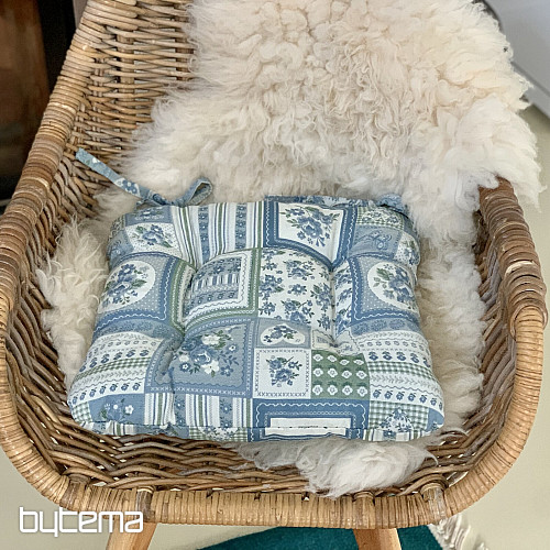 TOSCANA VALERY PATCHWORK-KISSEN blau