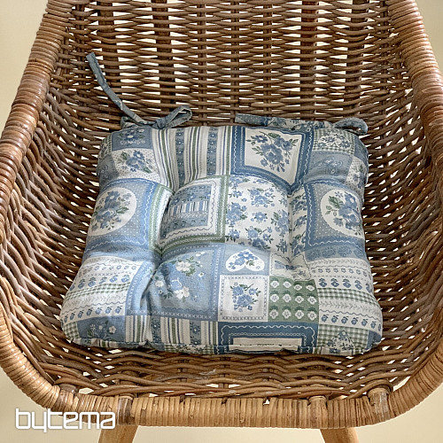 TOSCANA VALERY PATCHWORK-KISSEN blau