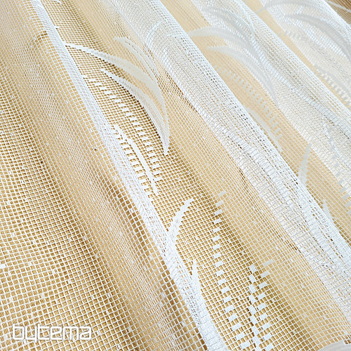 Jacquard-Gardine V2502 weiß