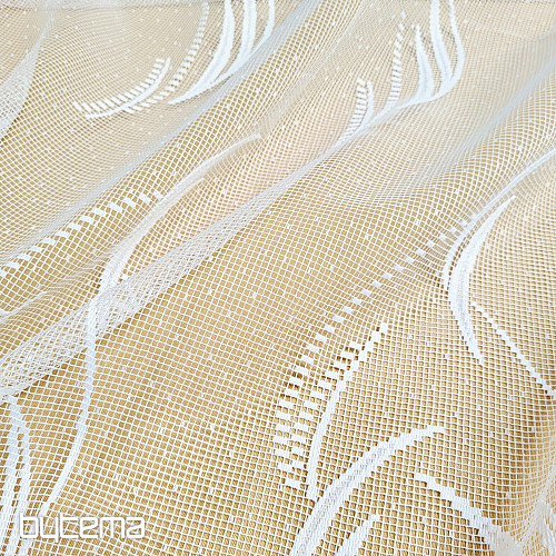 Jacquard-Gardine V2502 weiß