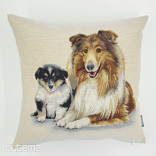 Wandteppichbezug Colli und Welpe