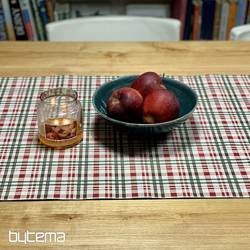 Weihnachtstischdecke und Schal im schottischen Shelley-Karo-Muster