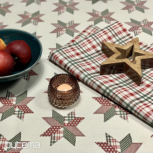 Weihnachtstischdecke und Schal STAR SHELLEY