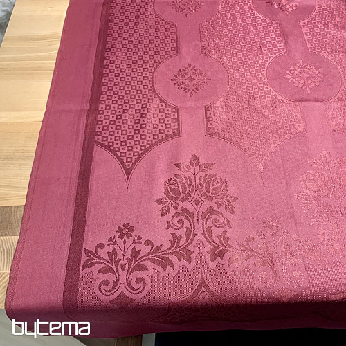 Tischdecke DAMASK bordeauxrot 120x140