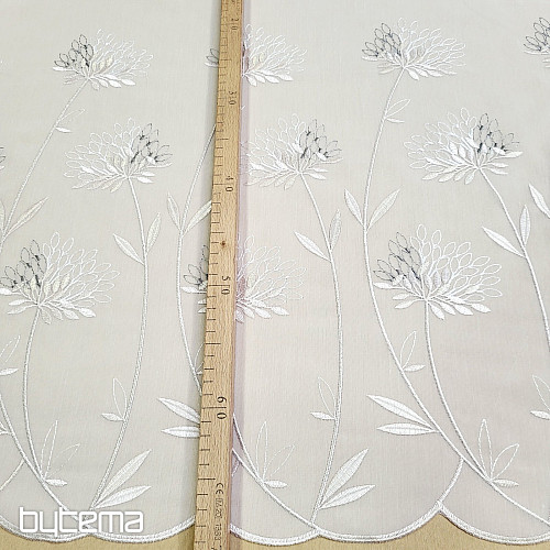 Luxusvorhang GERSTER 11868 beige Stickerei