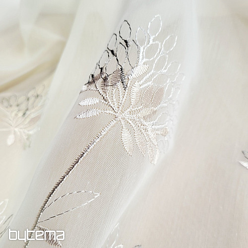 Luxusvorhang GERSTER 11868 beige Stickerei