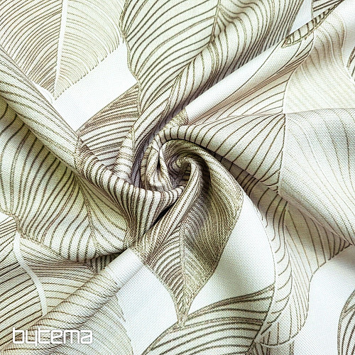 Dekorativer Stoff MAXI LEAVES hellgrün