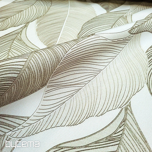 Dekorativer Stoff MAXI LEAVES hellgrün