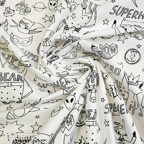 SUPERHELDEN-Malerei auf Stoff