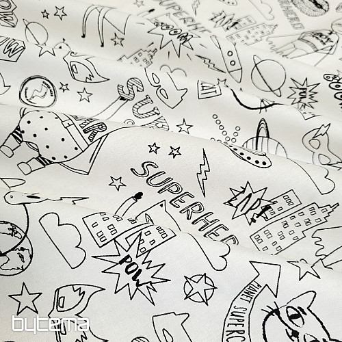 SUPERHELDEN-Malerei auf Stoff