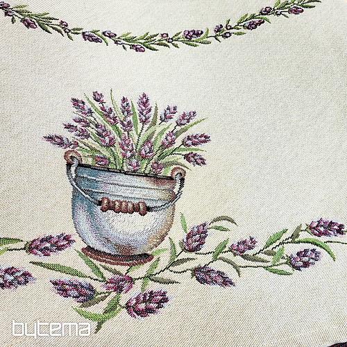 Runde Wandteppich-Tischdecke LAVENDEL