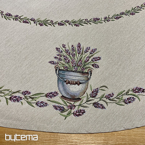 Runde Wandteppich-Tischdecke LAVENDEL