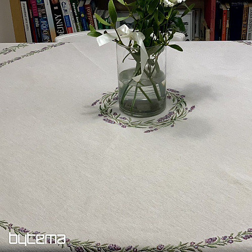 Runde Wandteppich-Tischdecke LAVENDEL