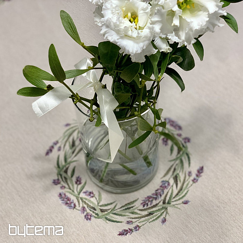 Runde Wandteppich-Tischdecke LAVENDEL