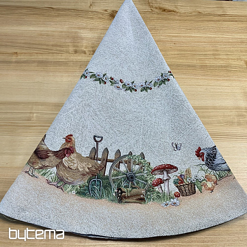 Runde Wandteppich-Tischdecke ROCK BY THE FENCE