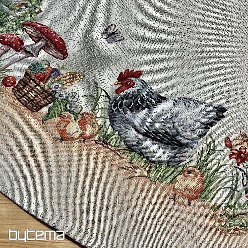 Runde Wandteppich-Tischdecke ROCK BY THE FENCE