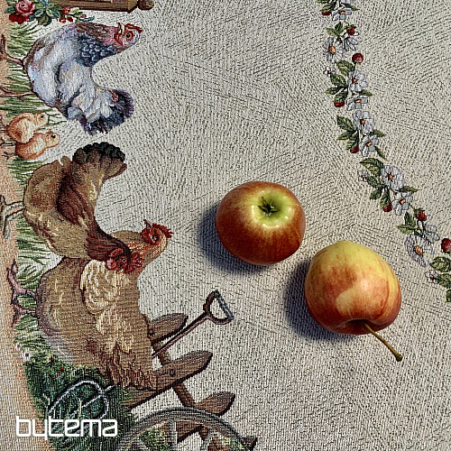 Runde Wandteppich-Tischdecke ROCK BY THE FENCE