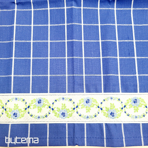 OMAS BLAUES HANDTUCH MIT BLUMEN