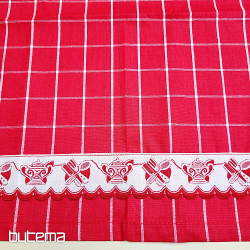 Omas rote Handtücher mit einem Keet