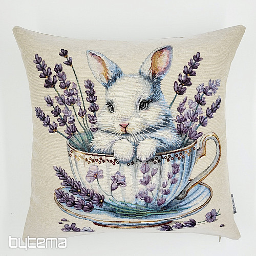 Gobelin-Kissenbezug HASE AUS PORZELLAN