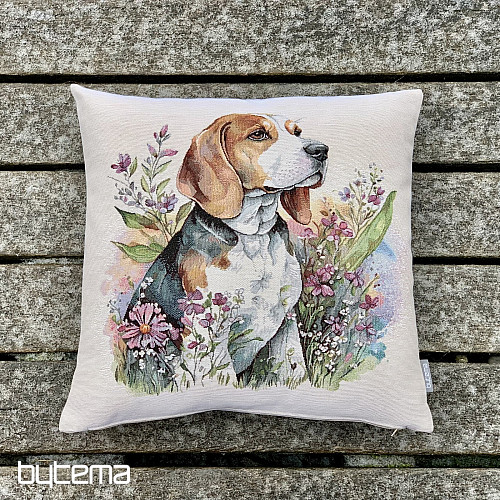 Wandteppich-Kissenbezug Beagle auf der Wiese