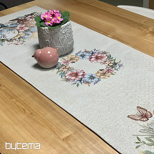 Ostertischdecke und Schal EIER IM GRAS