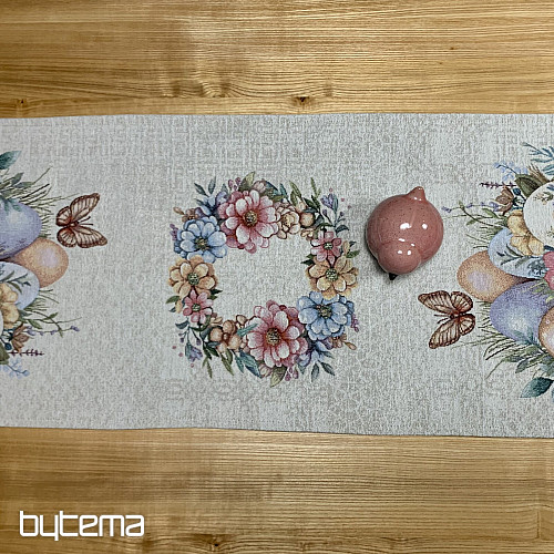 Ostertischdecke und Schal EIER IM GRAS