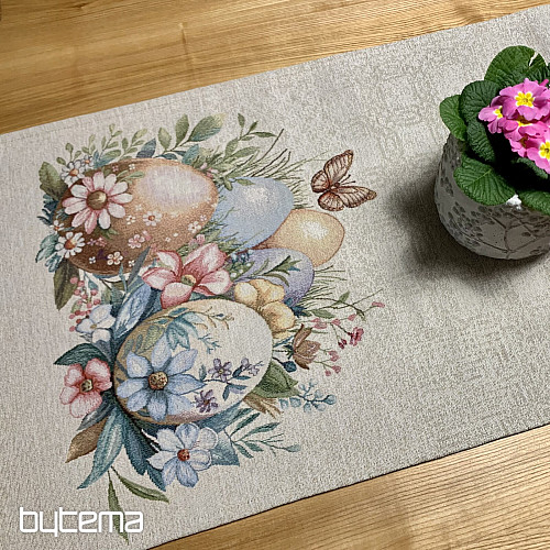 Ostertischdecke und Schal EIER IM GRAS