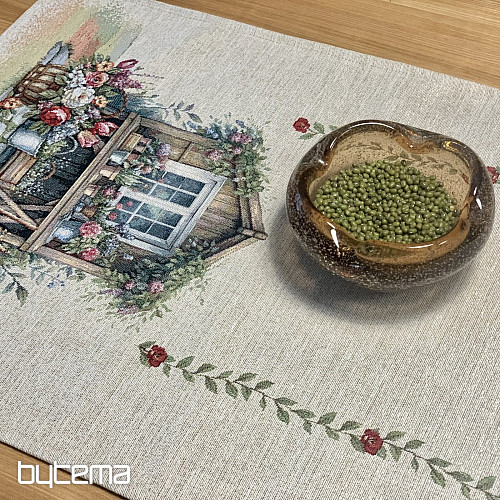 Wandteppich-Tischdecke und Schal GARTENHAUS