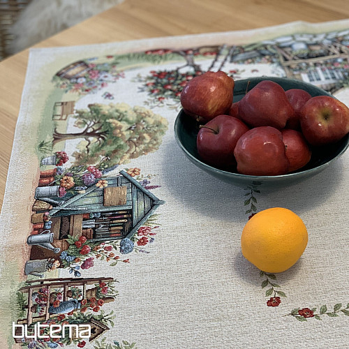 Wandteppich-Tischdecke und Schal GARTENHAUS