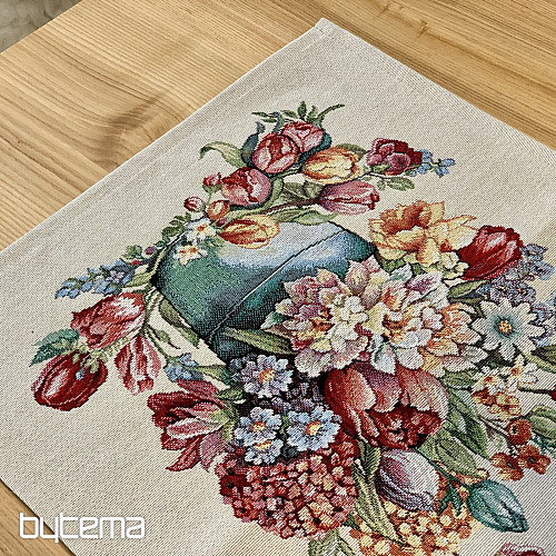 Wandteppich-Tischdecke und Schal FRÜHLINGSSTRUSS