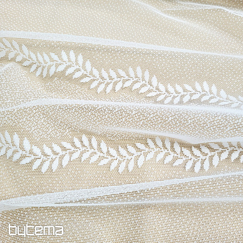 Jacquard-Gardine INGRID weiß