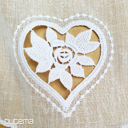 Buntglasvorhang WEISSES HERZ