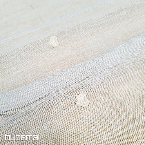 Buntglasvorhang HERZ BEIGE