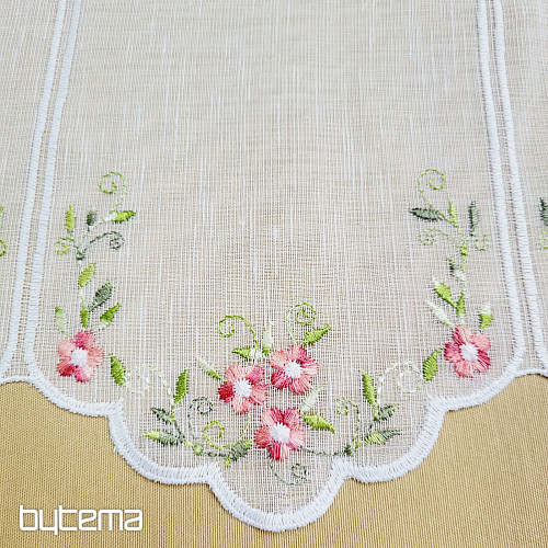 Buntglasvorhang ROSA BLUMEN