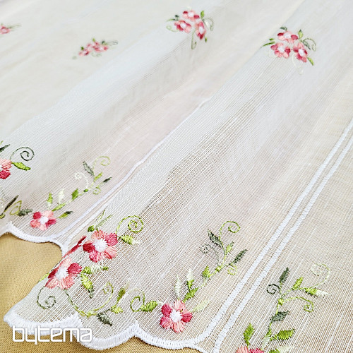 Buntglasvorhang ROSA BLUMEN