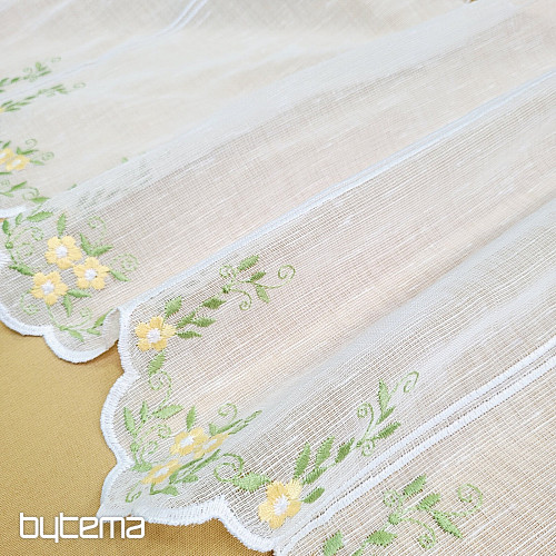 Buntglasvorhang GELBE BLUMEN