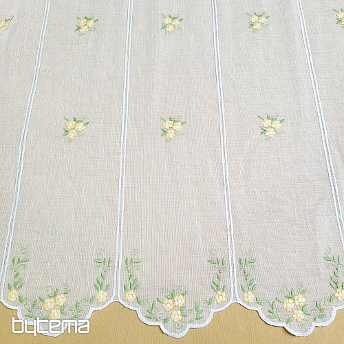 Buntglasvorhang GELBE BLUMEN