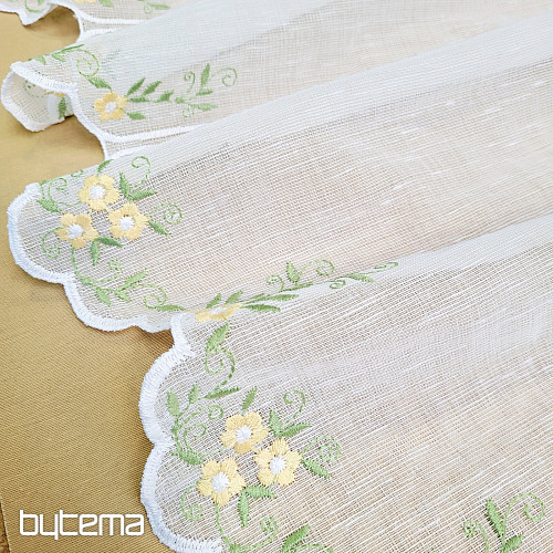 Buntglasvorhang GELBE BLUMEN