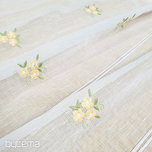 Buntglasvorhang GELBE BLUMEN