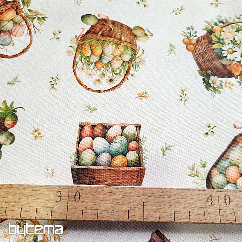 Dekorativer Stoff, bunte Eier