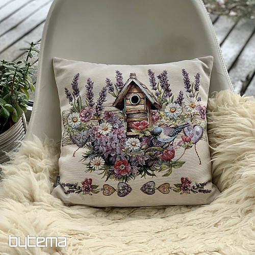 Wandteppich-Kissenbezug VOGELHAUS