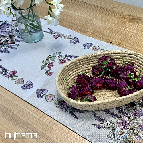 Wandteppich-Tischdecke und Schal VOGELHAUS